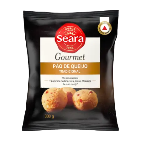 Pão de Queijo Gourmet Congelado Ensacolado 300g