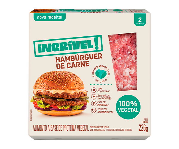 hambúrguer de carne incrível 100 vegetal 226g seara