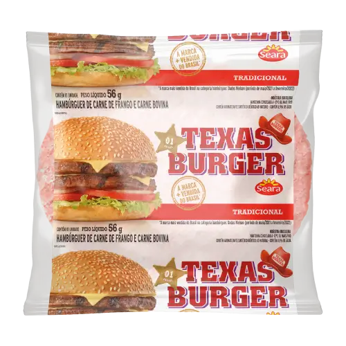 Hamburguer Texas Misto Congelado Ensacolado