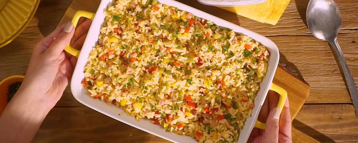 Receita Arroz à Grega de Natal