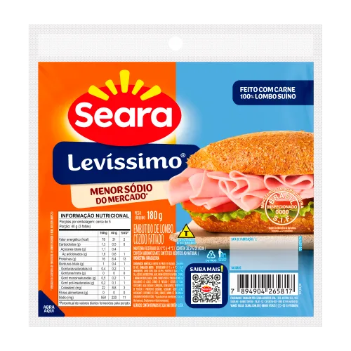 Levíssimo Fatiado Seara 180g