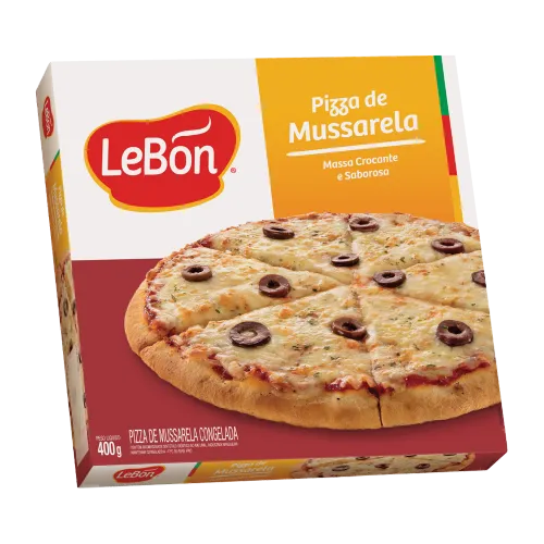 Pizza de Mussarela Lebon Congelada Embalada em Caixa de Papelão