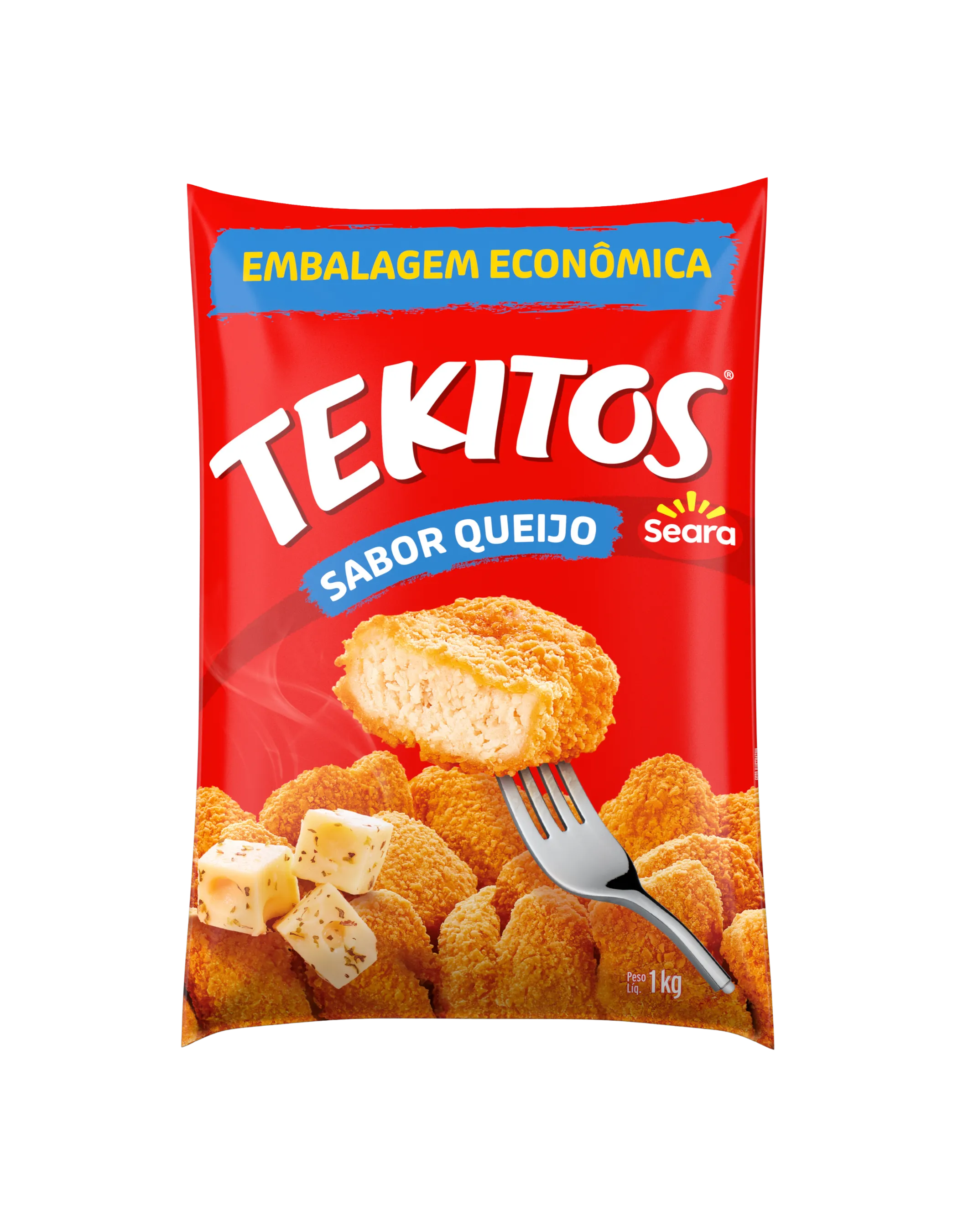 Tekitos com Queijo 1kg Congelado Ensacado