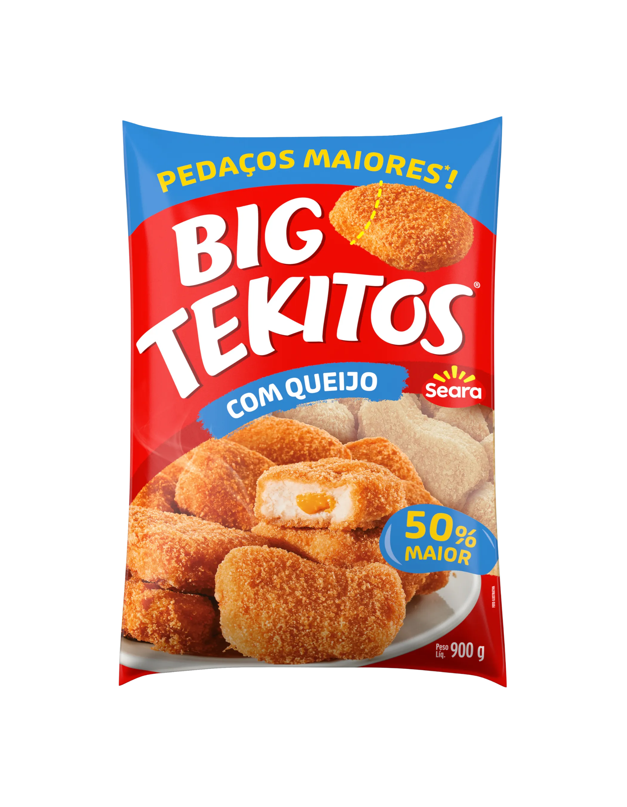 Tekitos com Queijo 900g Congelado Ensacado