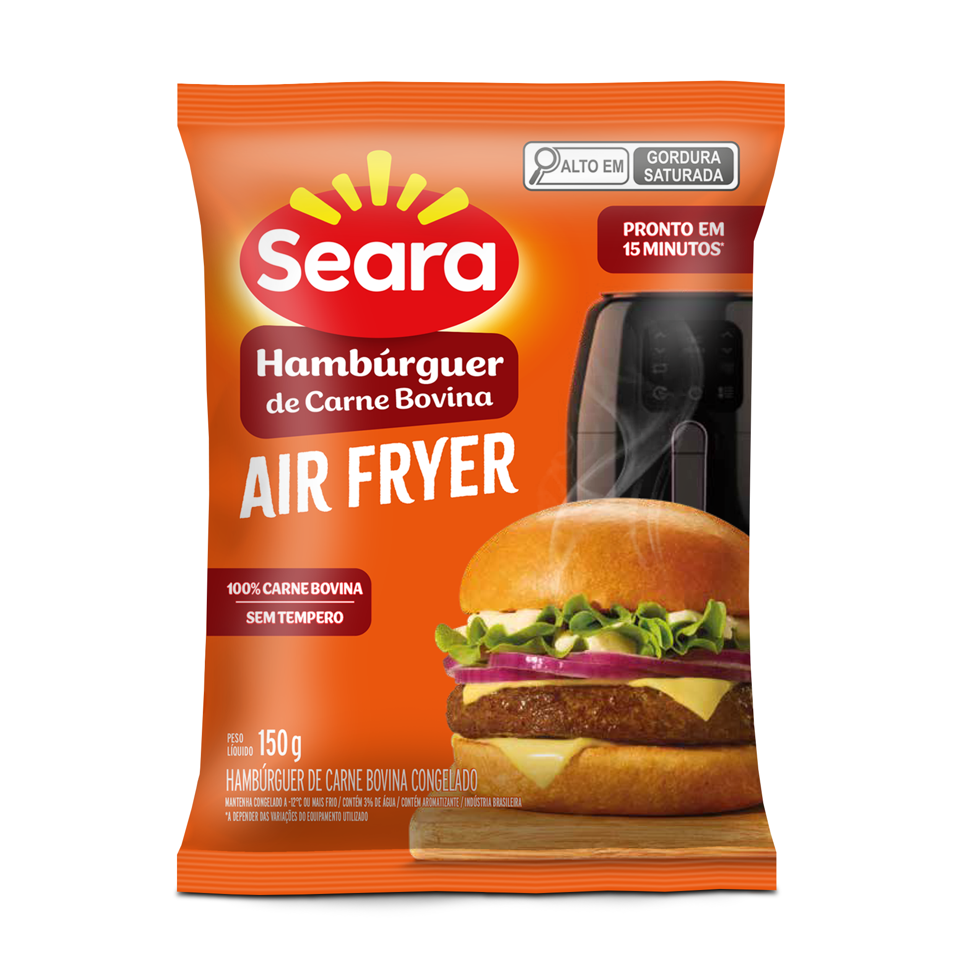 Hamburguer Bovino para Air Fryer Seara 150g