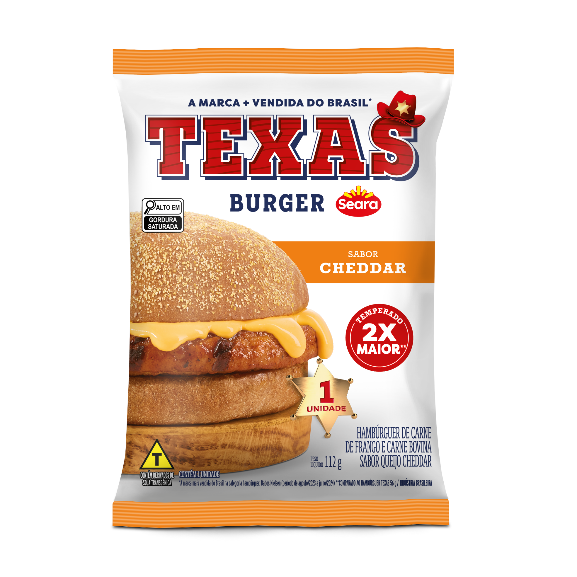 Texas Burger Misto Cheddar 112g